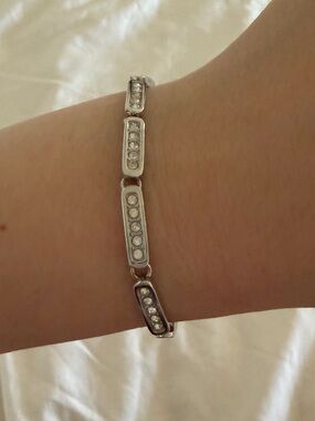 Swarovski Silver Crystal Bar Link Bracelet